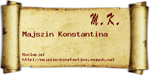 Majszin Konstantina névjegykártya